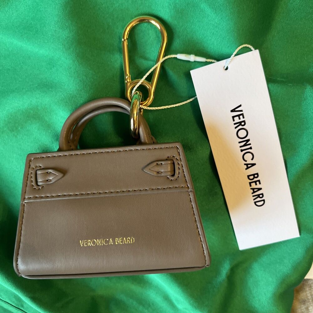 VERONICA BEARD Dash Bag Charm Bark Keychain Playful  Decor NWT/see details